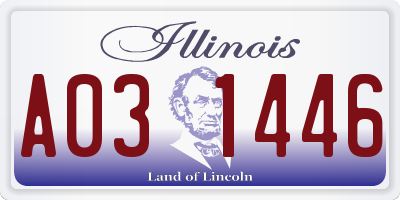 IL license plate A031446