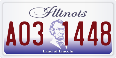 IL license plate A031448