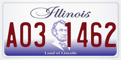 IL license plate A031462