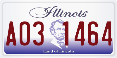 IL license plate A031464