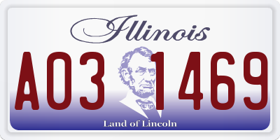 IL license plate A031469