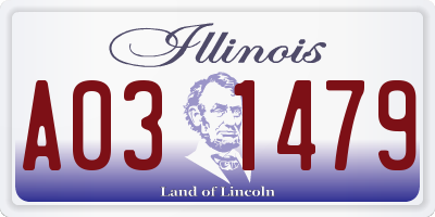 IL license plate A031479