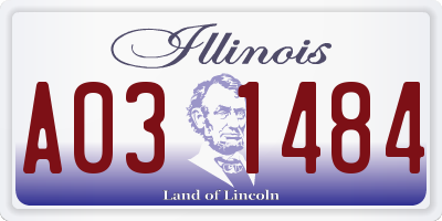 IL license plate A031484