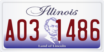 IL license plate A031486