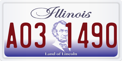 IL license plate A031490