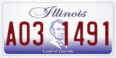 IL license plate A031491