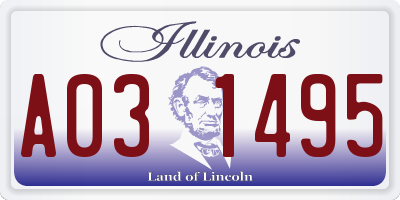 IL license plate A031495
