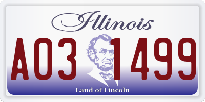 IL license plate A031499