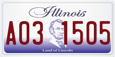 IL license plate A031505