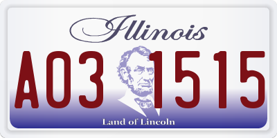 IL license plate A031515