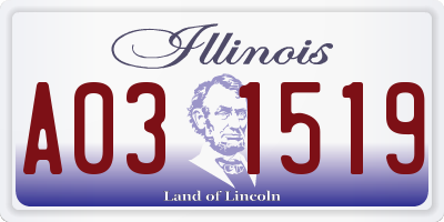 IL license plate A031519