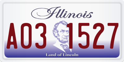 IL license plate A031527