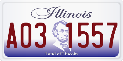 IL license plate A031557
