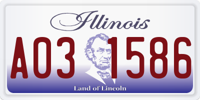 IL license plate A031586