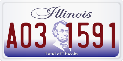 IL license plate A031591