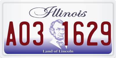 IL license plate A031629