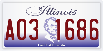 IL license plate A031686