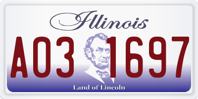 IL license plate A031697