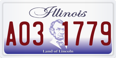 IL license plate A031779