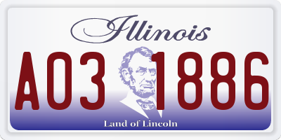 IL license plate A031886
