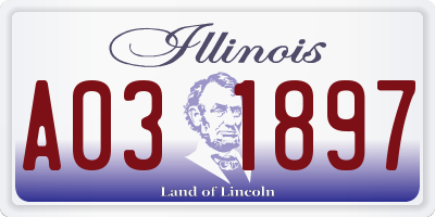 IL license plate A031897