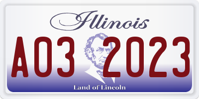 IL license plate A032023