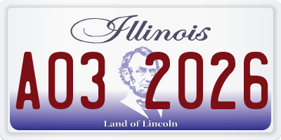IL license plate A032026