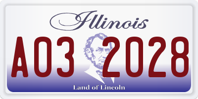 IL license plate A032028