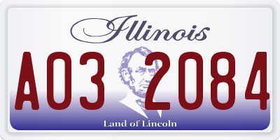IL license plate A032084