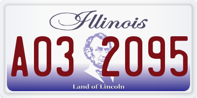 IL license plate A032095