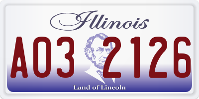 IL license plate A032126