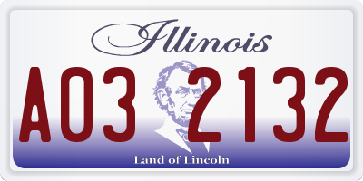IL license plate A032132