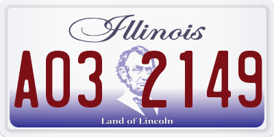 IL license plate A032149