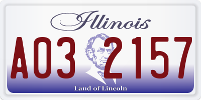 IL license plate A032157