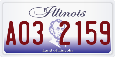 IL license plate A032159
