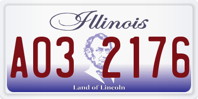 IL license plate A032176