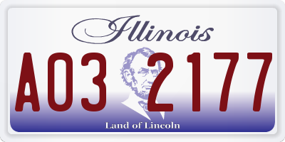 IL license plate A032177