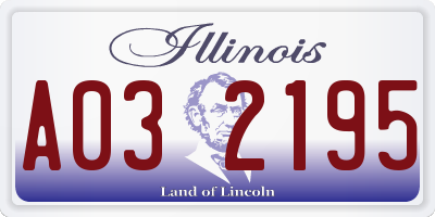 IL license plate A032195