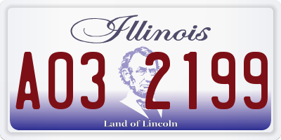 IL license plate A032199