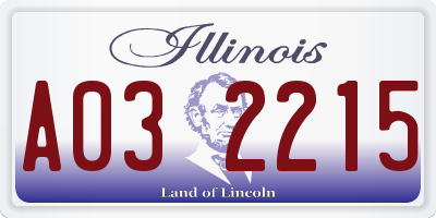 IL license plate A032215