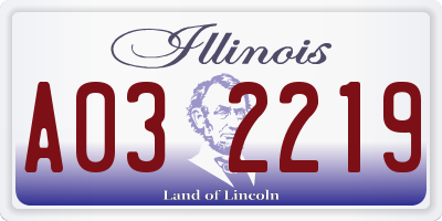 IL license plate A032219