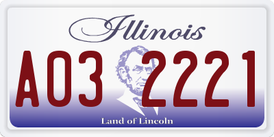IL license plate A032221