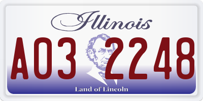 IL license plate A032248