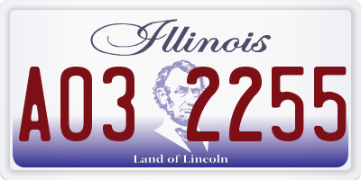 IL license plate A032255