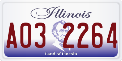 IL license plate A032264