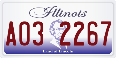 IL license plate A032267