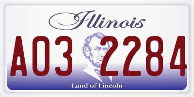 IL license plate A032284