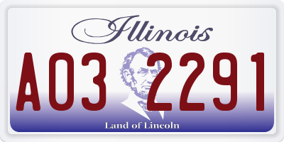 IL license plate A032291
