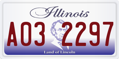 IL license plate A032297