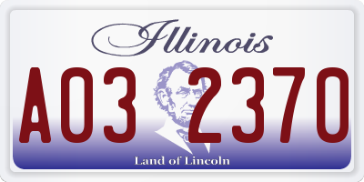 IL license plate A032370